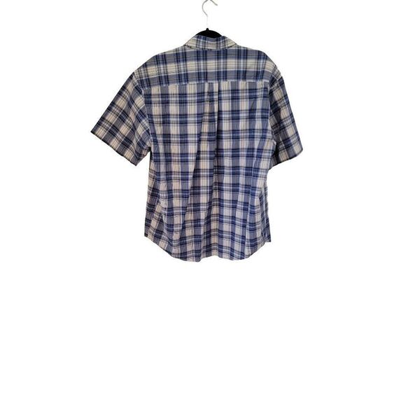 Alexander Julian No Iron Button Down Blue Plaid Shirt in XL - Picture 2 of 7